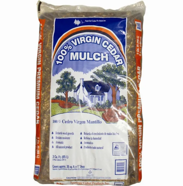 Superior Cedar Mulch 3 cu. ft. Bag - 52 per pallet - Mulch Lock